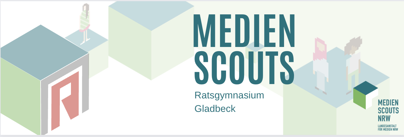Zu sehen ist das Banner der Medienscouts am Rats.